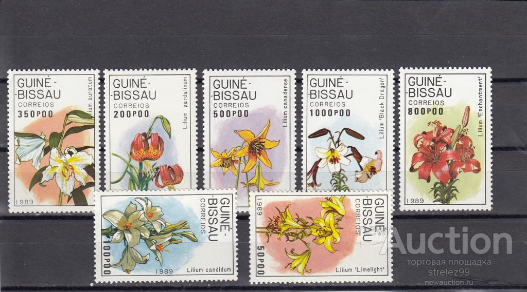 GUINEE BISSAU ГВИНЕЯ  Флора Орхидеи  Серия 1989  Сост**