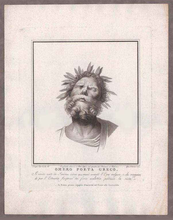 Рафаэль Санти. Станцы Ватикана. Портрет Гомера, 1800-1810 гг.