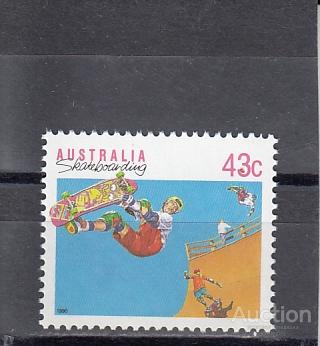 AUSTRALIA  АВСТРАЛИЯ Спорт Скейтборд 1990  Сост**