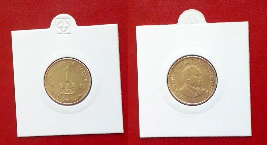 Кения. Президент - 1 шиллинг, бронза, 1995