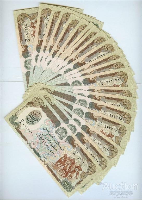 АФГАНИСТАН  500 АФГАНИ   1991 год  из КОРЕШКА  UNC !!!