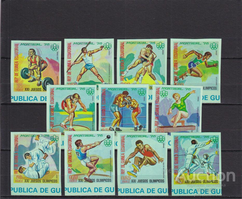 GUINEA ECUATORIAL  ГВИНЕЯ  Спорт Монреаль 76 Серия б/з  Сост**