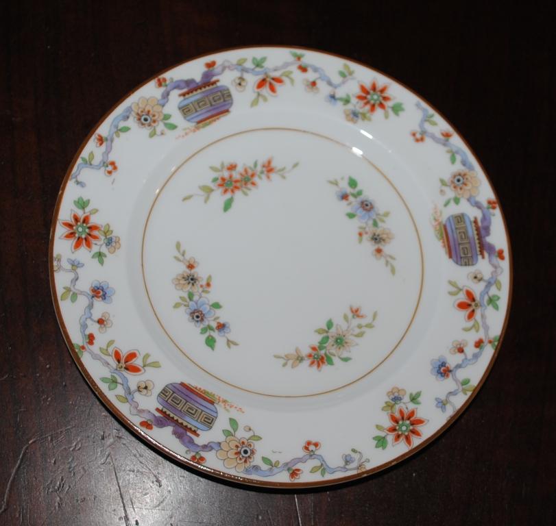Тарелка 18 см фарфор деколь Китайские мотивы Англия винтаж Royal Worcester