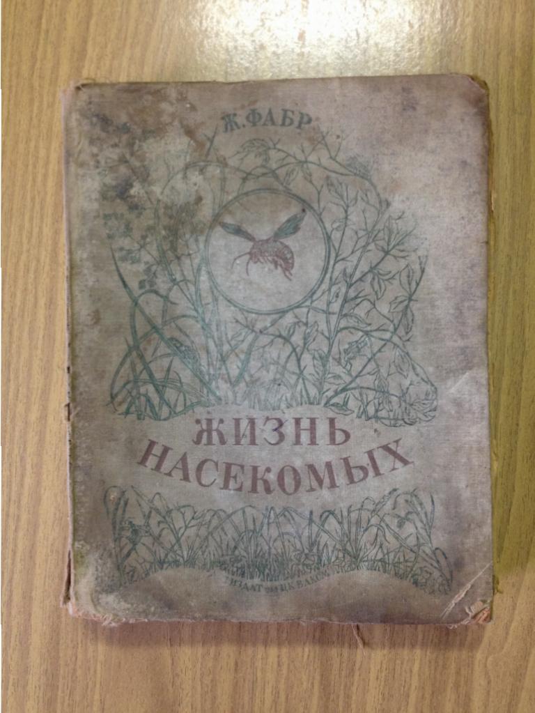 Жизнь насекомых Ж.А. Фабр 1939 год. Иллюстрации. Старинная книга о насекомых. Энтомология. Зоология.
