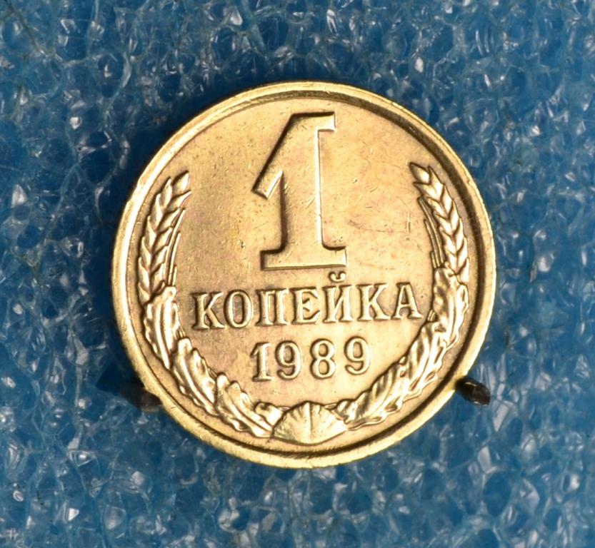 СССР 1 Копейка 1989 г.  Лот №  0827