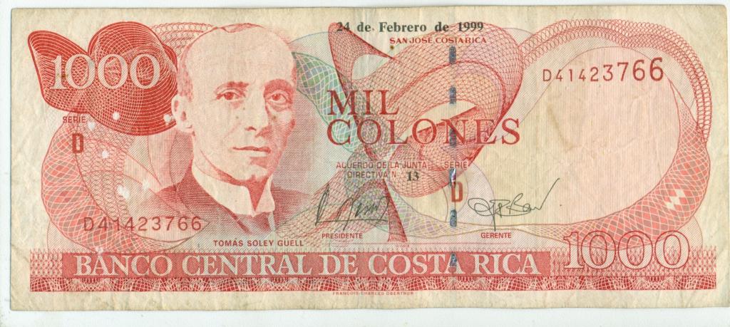 Коста-Рика 1000 колон 1999 г. KM 264c