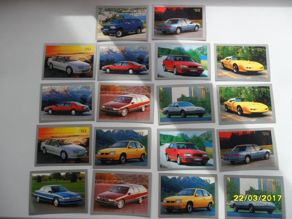 Календари. 1993 г. Автомобили. 18 штук.