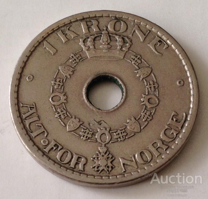 1 КРОНА 1940 ГОД НОРВЕГИЯ