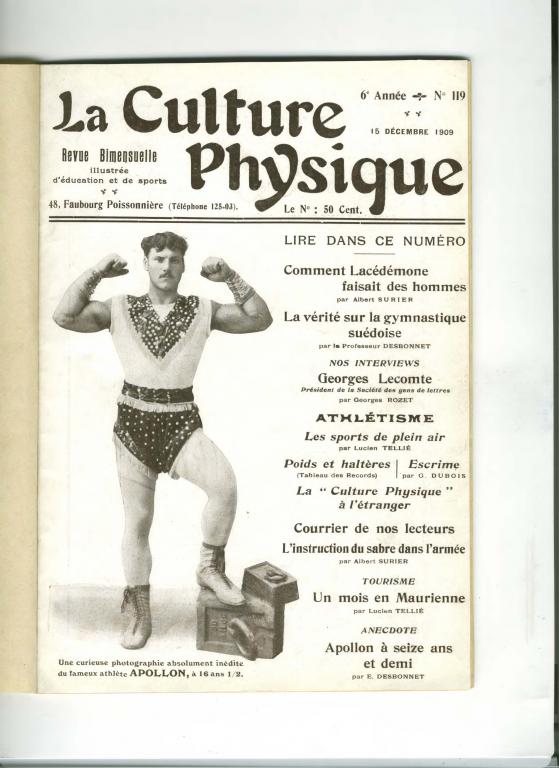 Журнал Спорт Физкультура Франция № 119 - 1909 год