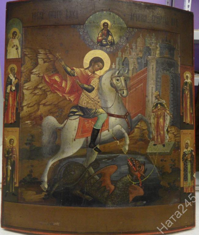 Икона Георгий Победоносец Мстера 2-я половина 18 в.
