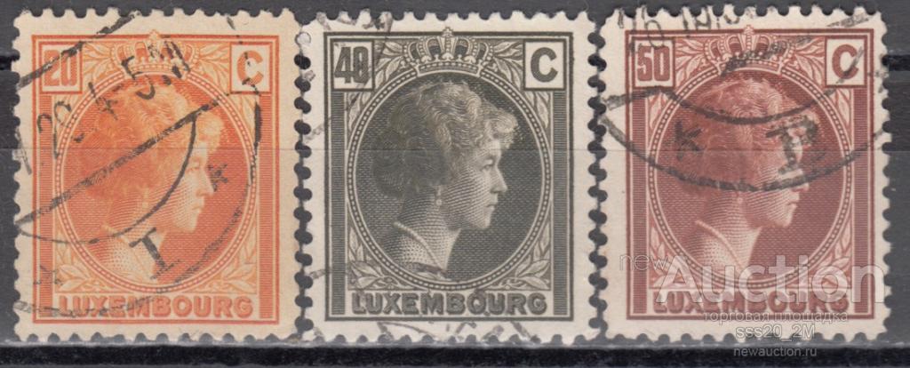 Люксембург 1926 Великая герцогиня Шарлотта Mi168,170,171 (2)