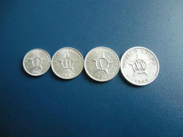 Куба. Набор 4 монеты 1969-2007 г.