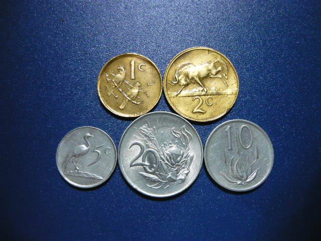 ЮАР. Набор 5 монет 1965-1989 г.г.