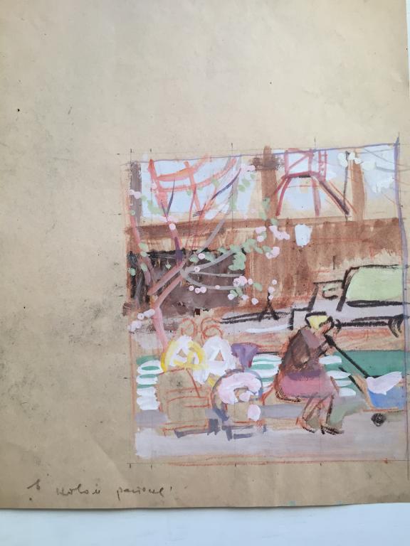 Расторгуев Е.А. (1920-2009) "В новом районе" (1950е)