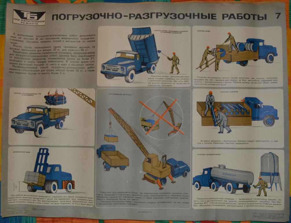 Плакат - Капитальный ремонт - Погрузочно - Разгрузочные работы