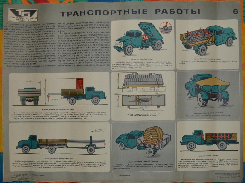 Плакат - Капитальный ремонт - Транспортные работы