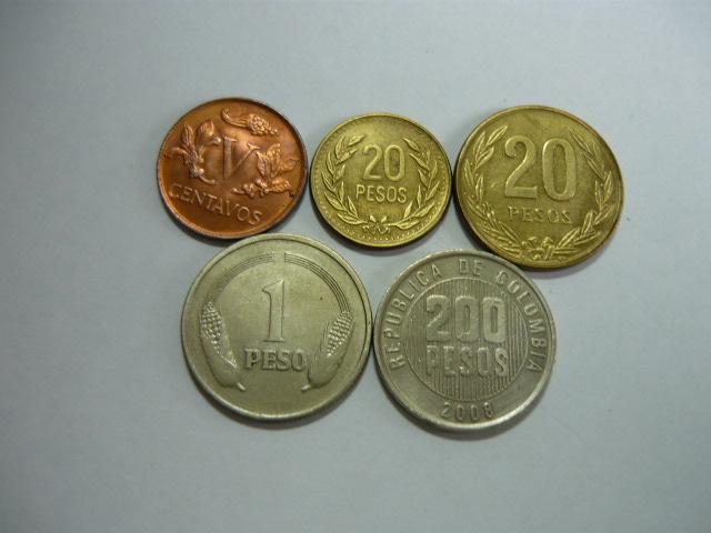 Колумбия. Набор 5 монет 1983 - 2008 г