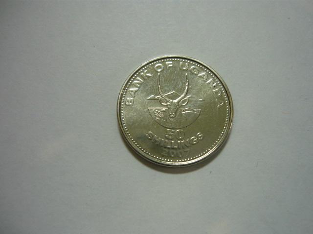 Уганда. 50 шиллингов 2007 г. Антилопа. UNC