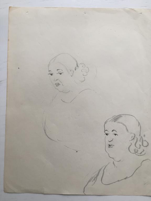 Трошин Н.С. (1897-1990)  "Два наброска полной женщины" (начало 1930х)