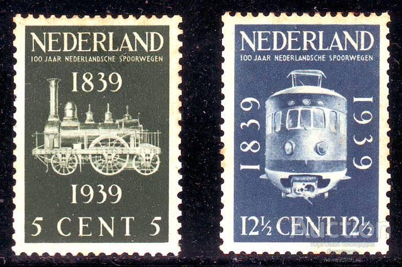Нидерланды Mi № 334-335 серия 1939г. (MH)