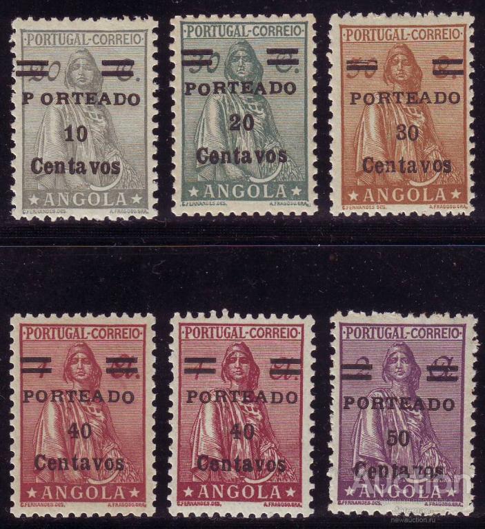 Ангола (Порт.) Mi №34-38 из серии 1949г. (MLH)