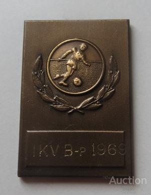 ФУТБОЛ Швеция 1969 год Плакетка (металл) КОЛЛЕКЦИОННОЕ СОСТОЯНИЕ !!!