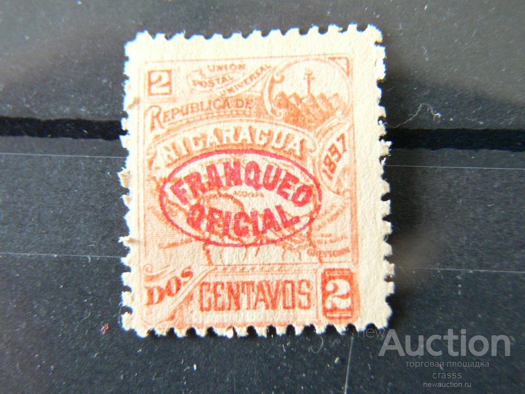 1897 Никарагуа  2c с надпечаткой !!! Редкая!!!!! 