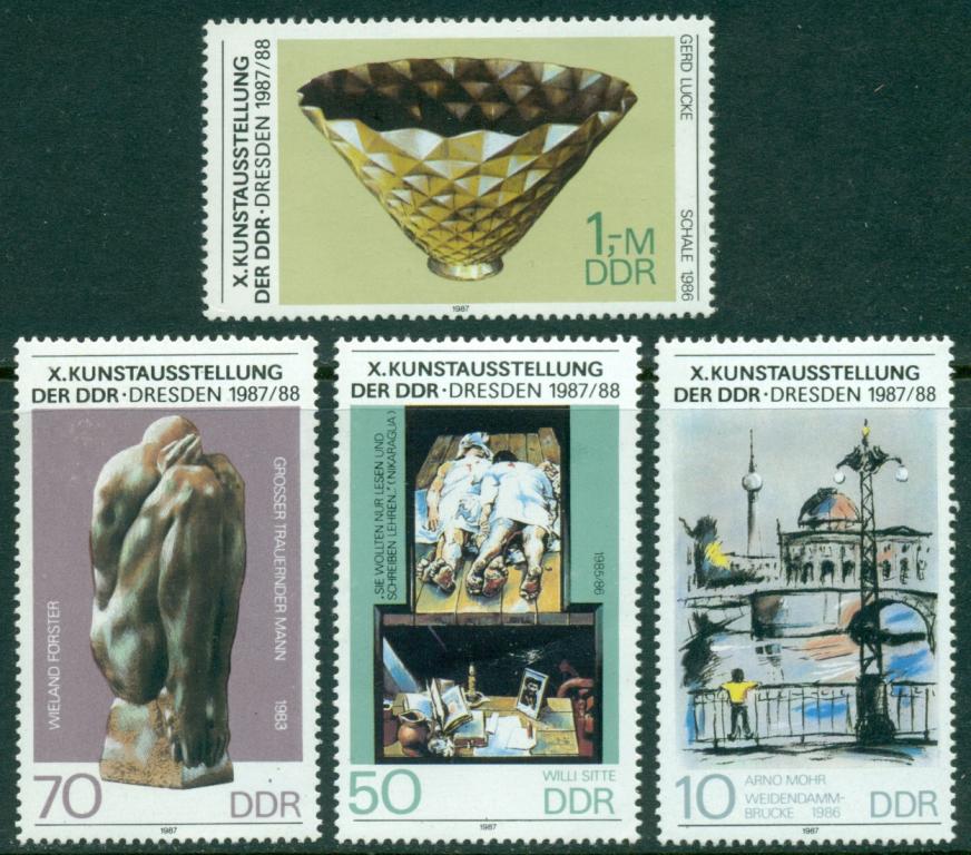 DDR Geremany ГДР Германия 1987 живопись графика скульптура стекло музей ** (4) полная
