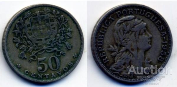Португалия 50 сентаво 1958 (арт. 466-321).
