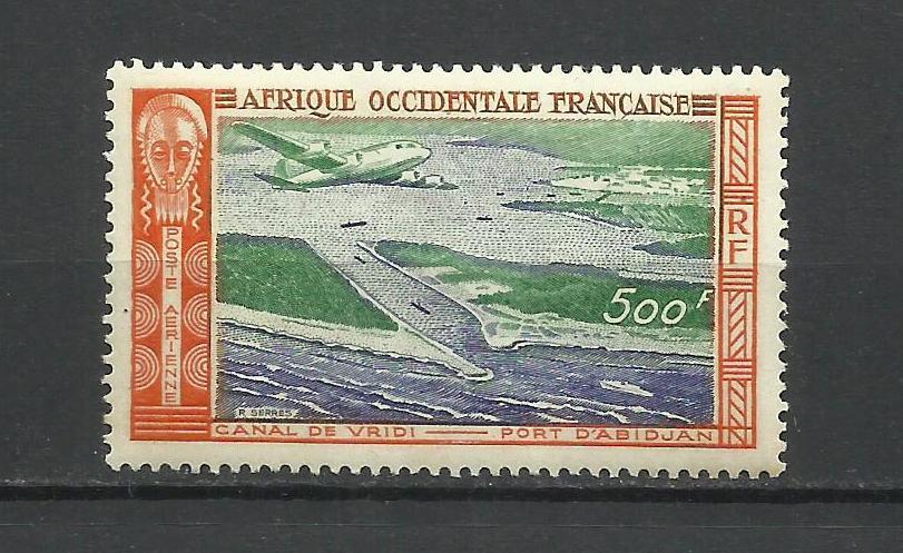 Фр.Западная Африка, 1951 г. Ивер 16 авиа ** кат. 32,40 евро