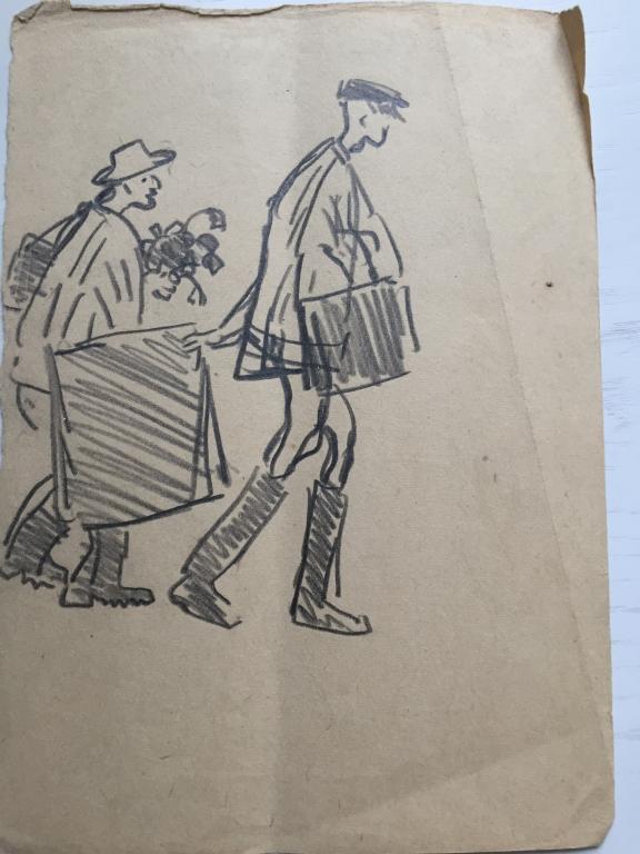 Тутунов А.А. (1928 г.р.)  "А.Н.Макаров и я с этюдов"