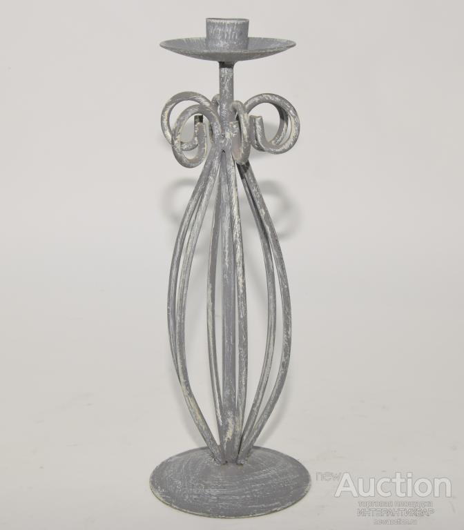 Оригинальный металлический подсвечник на одну свечу . 14пк0455