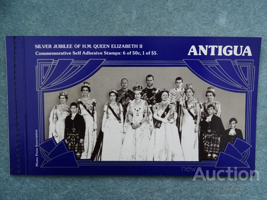 ANTIGUA АНТИГУА Серебряный Юбилей КОРОЛЕВА  Буклет  Сост**