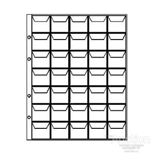 Лист для 35 монет с клапанами Оптима (арт 194)