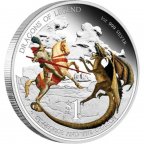 Акция. Дёшево. Свят.Георгий Победоносец и Дракон 2012 г. 1 $.Серебро,Пруф.(Смотрите другие мои лоты)