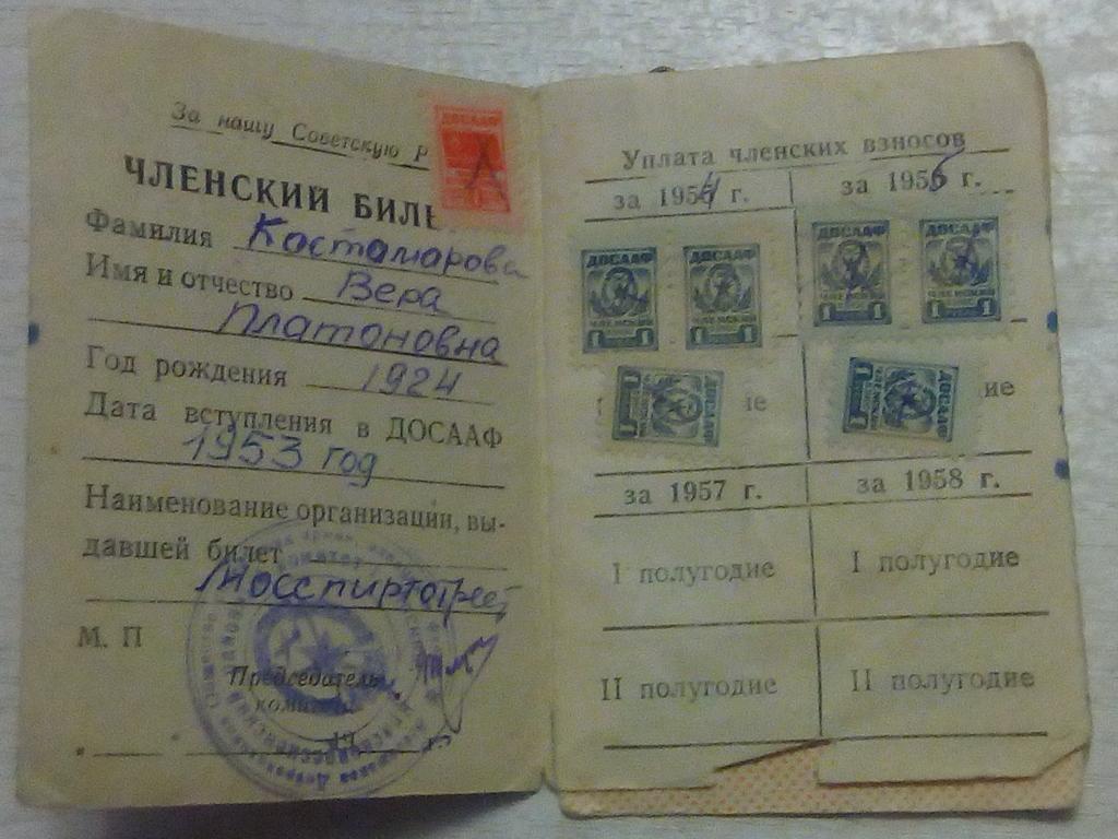 Образец членской книжки сельскохозяйственного производственного кооператива