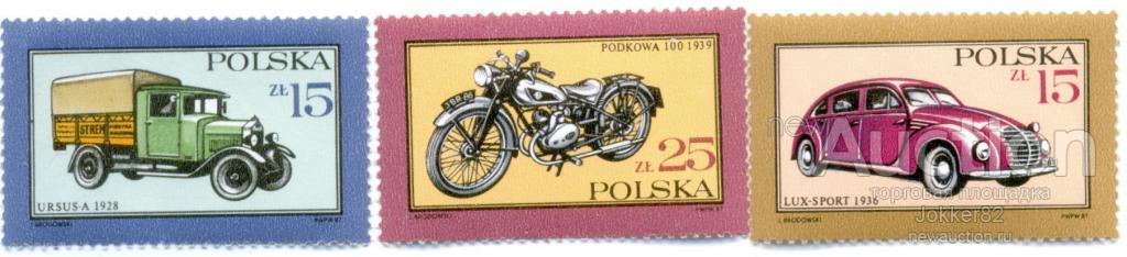Польша 1987 Автомобили транспорт лот-1983
