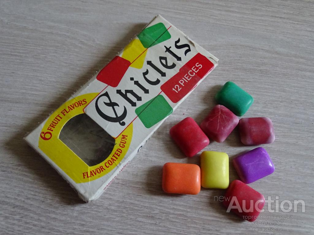 ЖЕВАТЕЛЬНАЯ РЕЗИНКА CHICLETS СДЕЛАНО В США СТАРЕНЬКАЯ ВРЕМЕН СССР ...