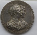 Германия Памятная медаль юбилей свадьбы Вильгельма 2 и Аугусты 1906 г