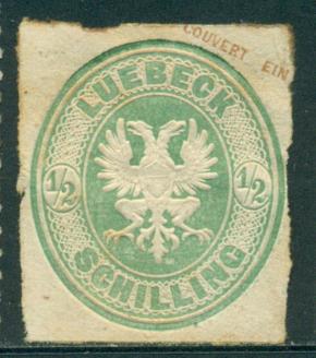 Germany Lübeck Германия земли Любек 1863 классика Mi. 8A (*)