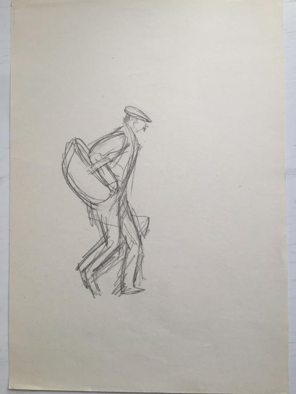 Сойфертис Л.В. (1911-1996) "Мужчина в кепке с лукошком"