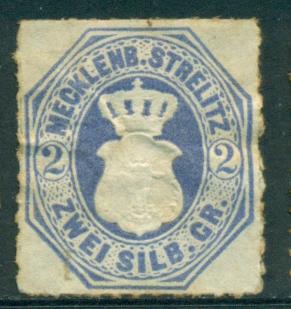 Germany Mecklenbourg-Strelitz Германия земли Мекленбург-Стрелитц 1864 классика Mi. 5 (*)
