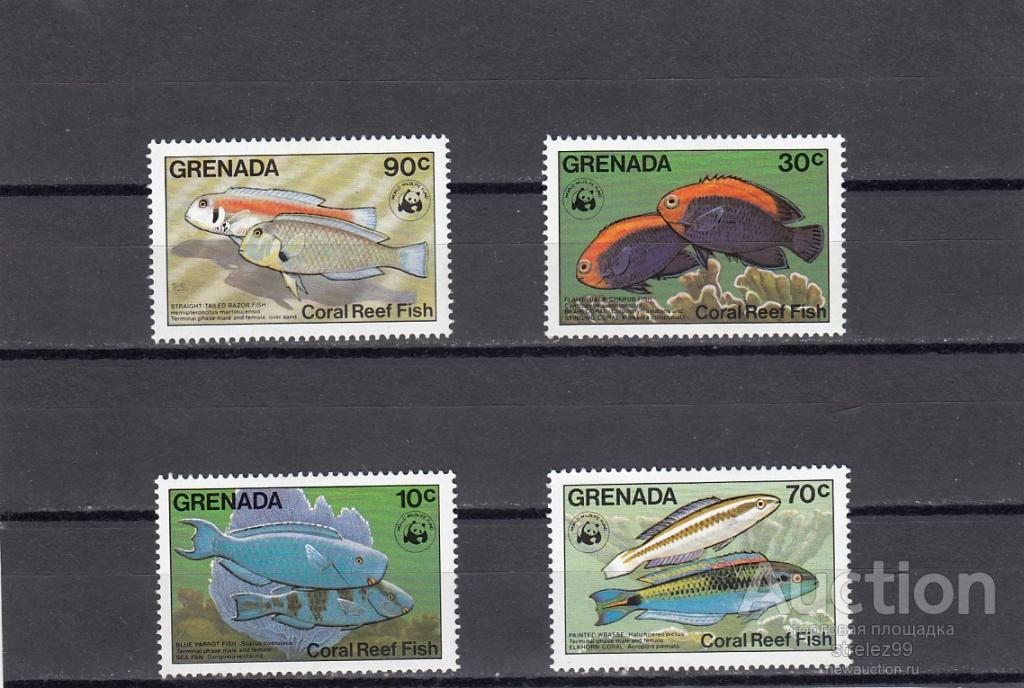 GRENADA ГРЕНАДА  Рыбы  Серия  1984   Сост**
