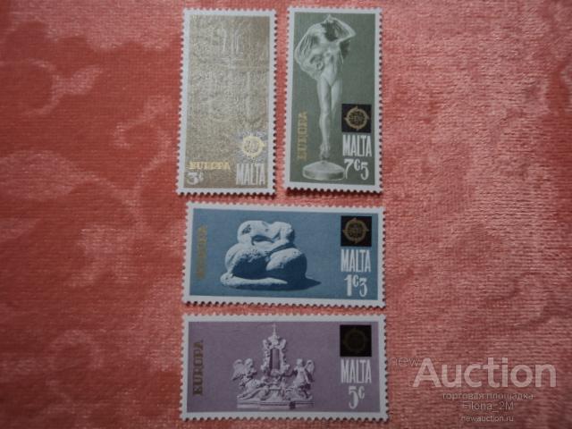 Марки.Мальта.1974 г.Серия.Живопись.Европа.Искусство.Скульптура.MNH**