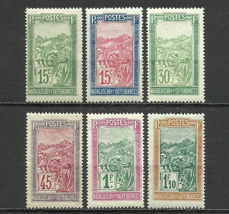 Мадагаскар, 1927 г. Ивер 156-161 полная серия *