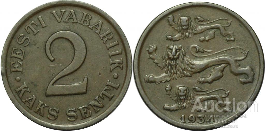 АР Эстония 2 цент 1934 (арт 4980)