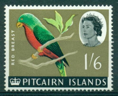 Pitcairn Питкерн 1964 фауна птицы 1/6 попугай ** NH (1 из серии)