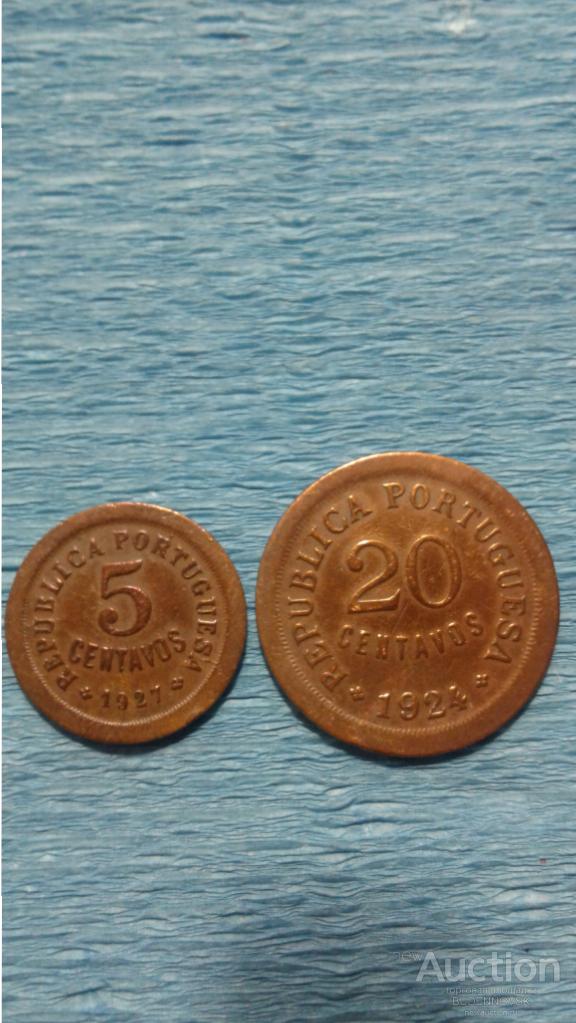 РЕСПУБЛИКА ПОРТУГАЛИЯ 5 СЕНТАВО 1927 . 20 СЕНТАВО 1924.