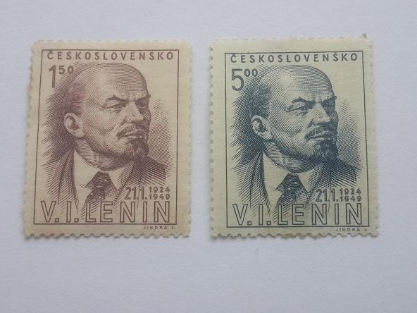 Почтовые марки Чехословакии. 1949г. № 562-563 по Михелю. Чистые.