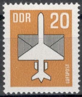 ГДР, 1983, № 2832, € 0,3, MNH, авиа, почта